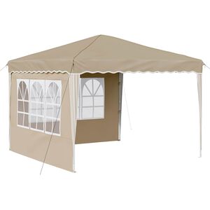 vidaXL Tenda per feste a pop-up Crema 288 x 288 x 245 cm