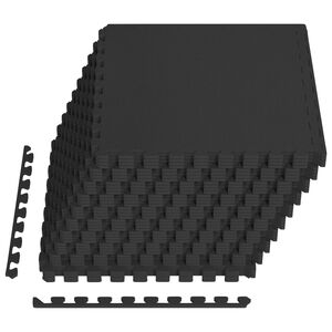 vidaXL Tappetino per piscina 40 pz Nero 14,4 m&sup2; Schiuma EVA