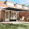 vidaXL Tenda Retrattile Nero 450 &times; 300 cm Poliestere e Metallo