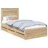 vidaXL Struttura del letto con cassetto Rovere Sonoma 90 x 200 cm