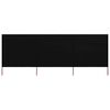 vidaXL Paravento a 3 Pannelli in Tessuto 400x120 cm Nero