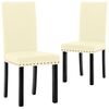 vidaXL Sedie da Pranzo 2 pz Crema in PVC
