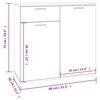 vidaXL Credenza Rovere Fumo 80x36x75 cm in Legno Multistrato