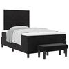 vidaXL Letto a molle con testiera Nero 190 x 120 cm Velluto