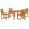 vidaXL Set da Pranzo per Giardino 5 pz Marrone