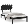 vidaXL Giroletto Nero 100x200 cm in Legno Massello