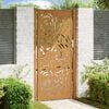 vidaXL Cancello da giardino 100x200 cm in acciaio corten con design a fiamma