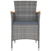 vidaXL Set da Pranzo da Esterno 5 pz con Cuscini in Polyrattan Grigio