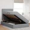 vidaXL Letto con Contenitore con materasso Grigio chiaro 120 x 200 cm
