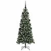 vidaXL Albero di Natale artificiale con 150 LED Verde 150 cm