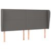 vidaXL Testiera ad Orecchio Grigio 203x23x118/128cm in Similpelle