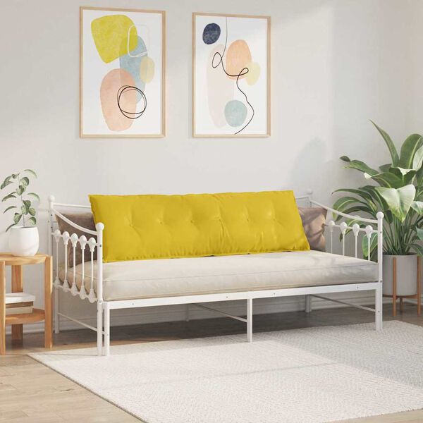 vidaXL Cuscino per Schiena Giallo 160 x 50 cm Tessuto in Cords