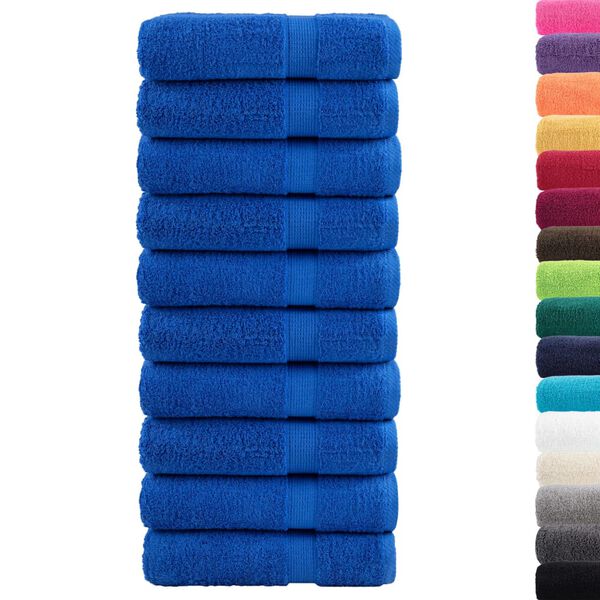 vidaXL Asciugamani da bagno Premium SOLUND 10 pz Blu 100x150 cm 600 g/m&sup2;
