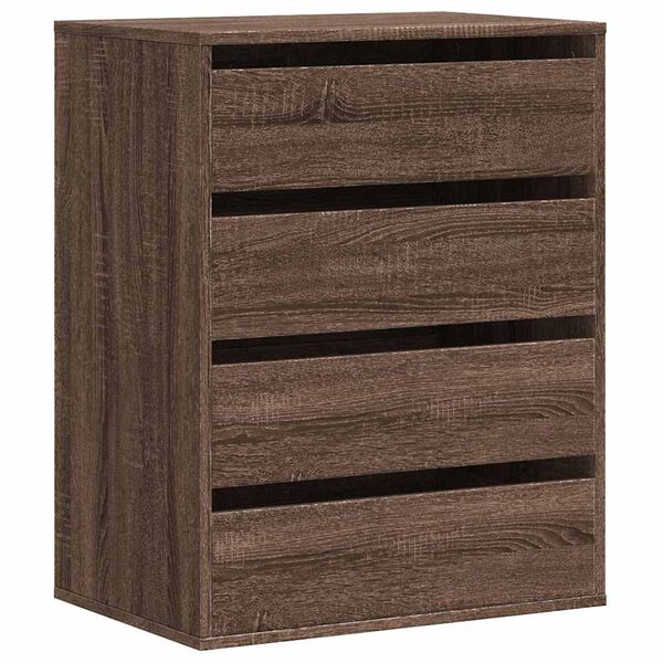 vidaXL Cassettiera Angolo Rovere Marrone 60x41x76cm Legno Multistrato