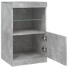 vidaXL Credenza con Luci LED Grigio Cemento 41x37x67 cm