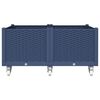vidaXL Fioriera da Giardino con Ruote Grigio Blu 100x80x54 cm in PP