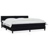vidaXL Giroletto a Molle con Materasso Nero 200x210 cm in Velluto
