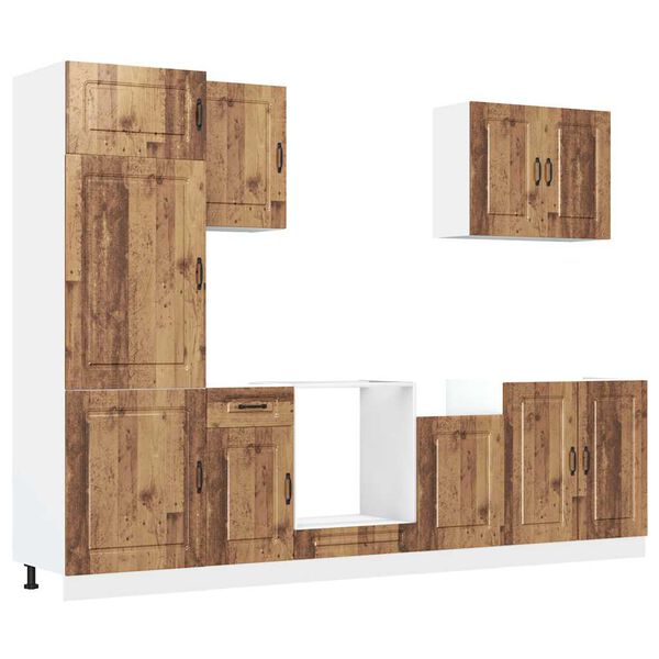 vidaXL Set Mobili da Cucina 7 pz Kalmar Legno Vecchio in Truciolato