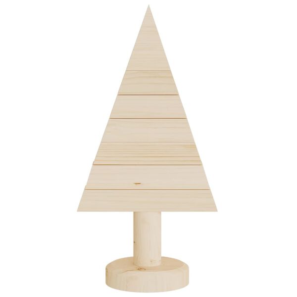 vidaXL Alberi di Natale Decorativi in Legno 2pz 30cm Massello di Pino