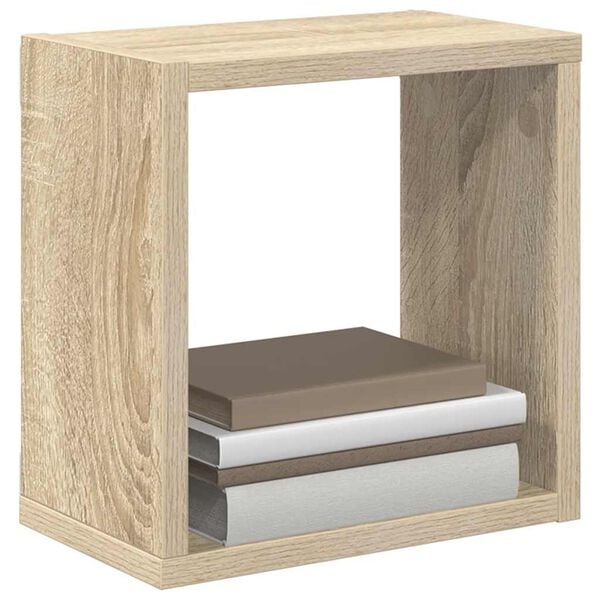 vidaXL Mensole Parete a Cubo 2 pz Rovere Sonoma 26x15x26 cm