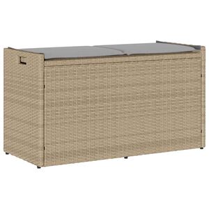 vidaXL Cassapanca da Esterno con Cuscino Beige 100 cm in Polyrattan