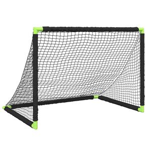 vidaXL Porta da Calcio per Bambini Pieghevole Nera 90x64x64 cm