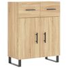 vidaXL Credenza Rovere Sonoma 69,5x34x180 cm in Legno Multistrato