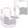 vidaXL Sedie da giardino reclinabili 56 x 60 x 112 cm acciaio
