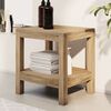 vidaXL Tavolino da Bagno 45x35x45 cm in Legno Massello di Teak