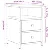 vidaXL Comodino Rovere Artigianale 34x35,5x50 cm in Legno Multistrato