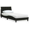 vidaXL Letto con Materasso Hanko Nero 90x190 cm in Tessuto