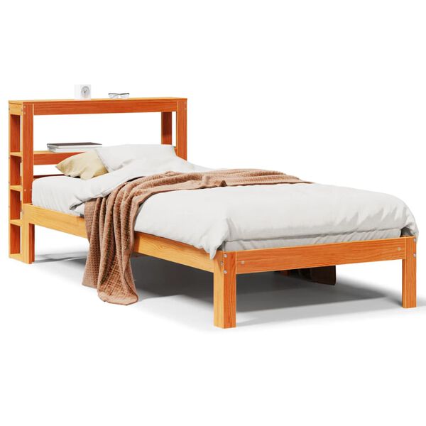 vidaXL Letto senza Materasso Marrone Cera 75x190 cm in Legno di Pino