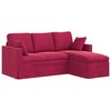 vidaXL Divano Rosso Vino 178 x 134 x 80 cm Velluto