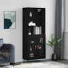 vidaXL Credenza Nera 69,5x34x180 cm in Legno Multistrato