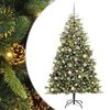 vidaXL Albero di Natale artificiale pieghevole con coni Verde 180 cm
