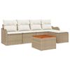 vidaXL Set Divano da Giardino 6 pz Beige polyrattan