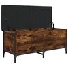 vidaXL Panca Portaoggetti Rovere Fumo 102x42x45 cm Legno Multistrato