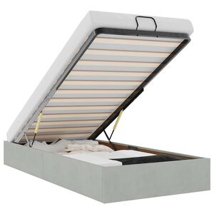 vidaXL Struttura Letto Pouf Senza Materasso 90x190 cm Velluto