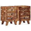vidaXL Comodini 2pz 37x32x50 cm in Legno Massello di Recupero