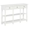 vidaXL Tavolo Consolle Bianco 110x30x76 cm in Legno Multistrato