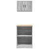 vidaXL Armadi da Garage 2 pz Grigio Sonoma in Legno Multistrato