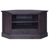vidaXL Mobile TV ad Angolo Nero Luminoso 80x40x49 cm Legno di Mogano