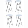 vidaXL Tavoli da Bar Set 4 pz con Ripiano in MDF Bianco