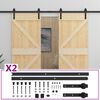 vidaXL Porta Scorrevole con Set Hardware 80x210 cm in Legno di Pino