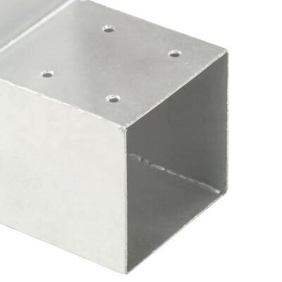 vidaXL Connettori Pali a Forma di L 4 pz in Metallo Zincato 101x101 mm