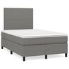 vidaXL Giroletto a Molle con Materasso Grigio Scuro 120x200 cm Tessuto