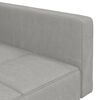vidaXL Divano Letto a 2 Posti con Poggiapiedi Grigio Chiaro Microfibra