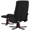 vidaXL Poltrona Massaggiante Reclinabile e Poggiapiedi Nera Similpelle
