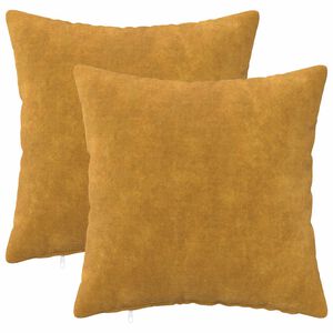 vidaXL Cuscino con cuscino HEERLEN 2 pz Giallo Fleece in microfibra