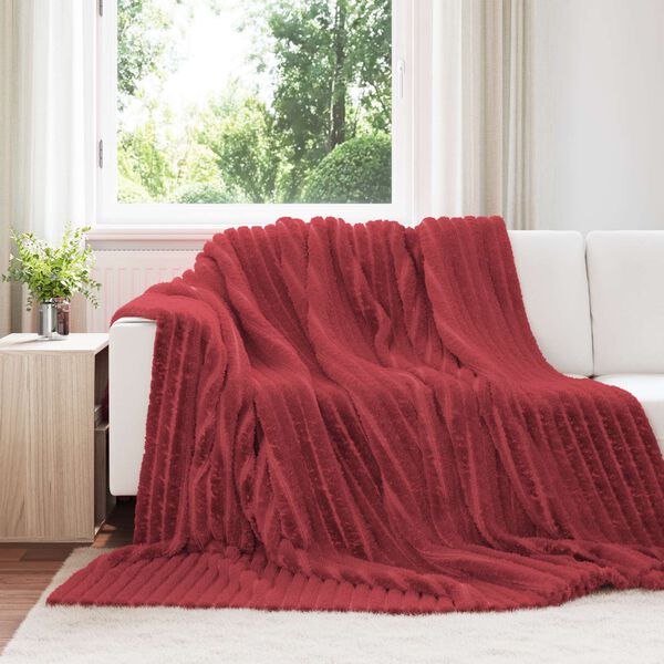 vidaXL Coperta Rosso Bordeaux 240 x 220 cm Panno